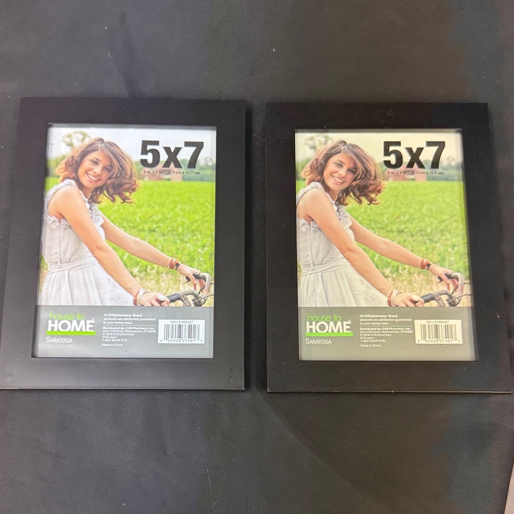 House to Home Saratoga 5x7 Accents Black Photo Frame Set by CVS new black frames